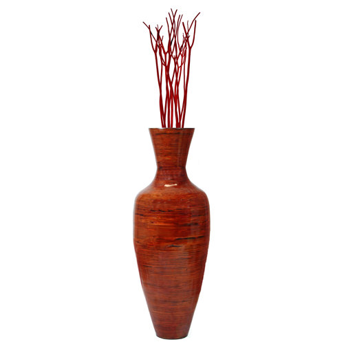 Dakota Fields Claxton Handmade Wood Floor Vase & Reviews Wayfair